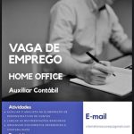 VAGA DE EMPREGO HOME OFFICE AUX. CONTÁBIL