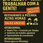 VAGAS DE EMPREGO GARÇONETE