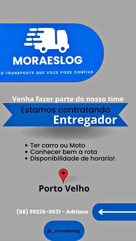Vaga para entregador
