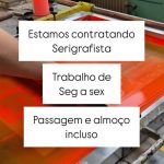 Trabalho – serigrafista