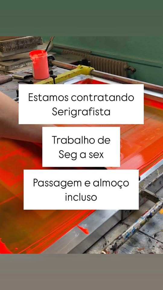 Trabalho – serigrafista