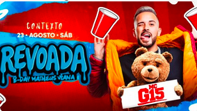 REVOADA – MC G15 | Contexto Boate | Sábado – 23/08 – 21h