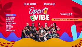 OPEN VIBE | OPEN BAR ATÉ 01h | Vibe Boa Lounge Bar | Quarta – 06/08 – 19h
